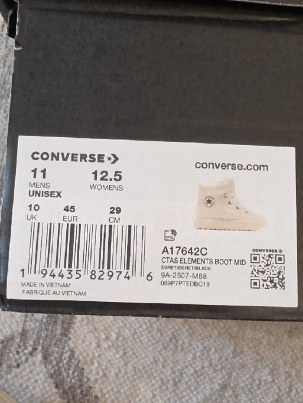 New In Box Converse Unisex Elements Boot Mid - Picture 5 of 5